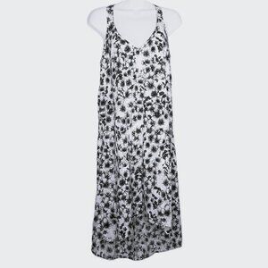 H&M Floral Dress V-Neck Twist Racerback Sleeveless Assymetrical Midi Lined Sz 12